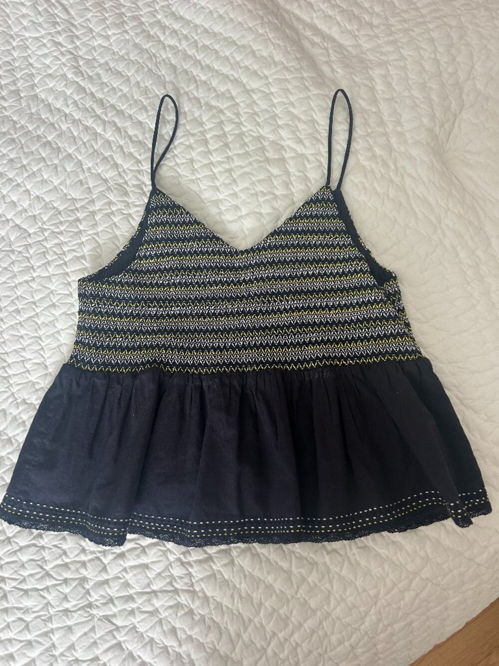 Misa Los Angeles navy top Size M